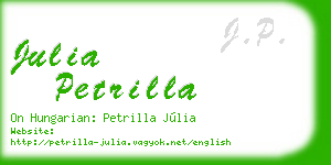 julia petrilla business card